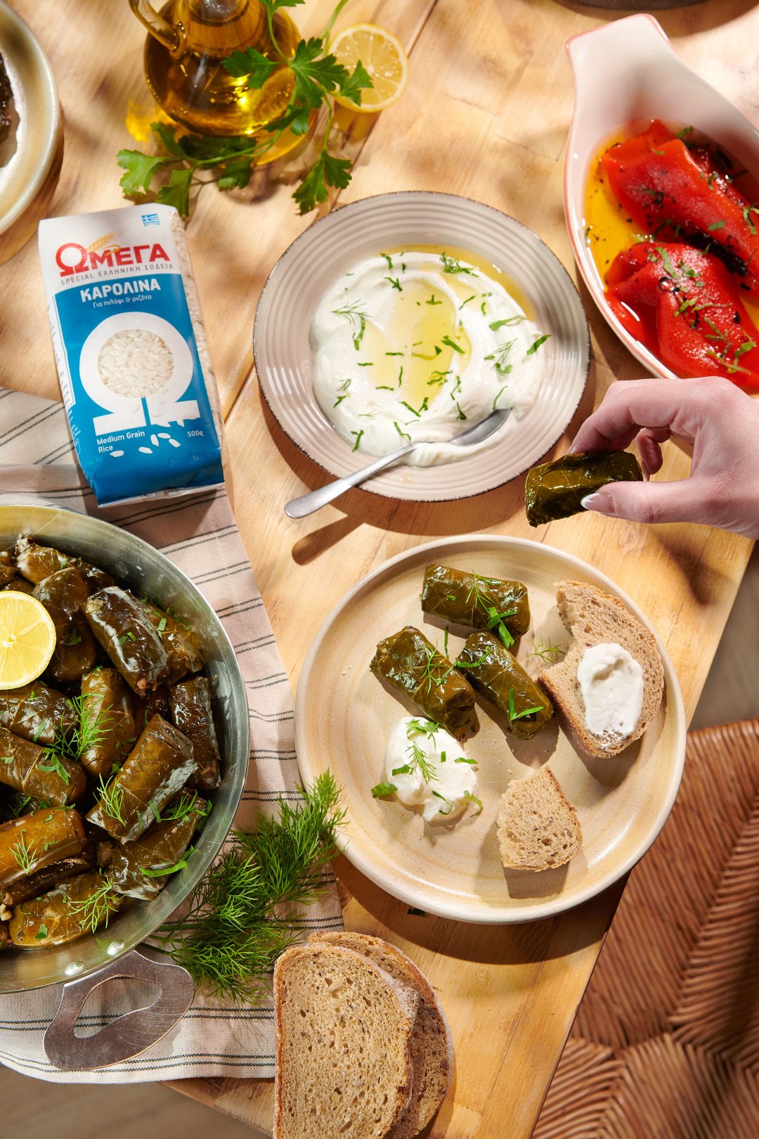 Εύκολα νηστίσιμα ντολμαδάκια με ρύζι